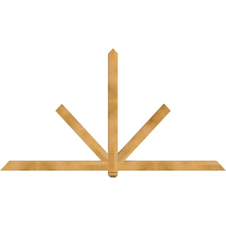 Ekena Millwork Kennewick Rough Sawn Timber Gable Bracket, Western Red Cedar, 96"W x 52"H x 4"D x 4"F, 13/12 Pitch GBW096X52X0404KEN00RWR